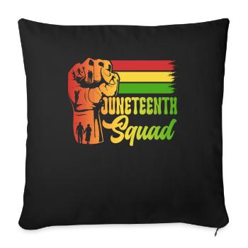 Juneteenth Team African American 1865 Black - Sofa pillowcase 17,3'' x 17,3'' (45 x 45 cm) - black - Front