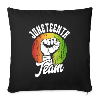 Juneteenth Team African American 1865 Black - Sofa pillowcase 17,3'' x 17,3'' (45 x 45 cm) - black - Front