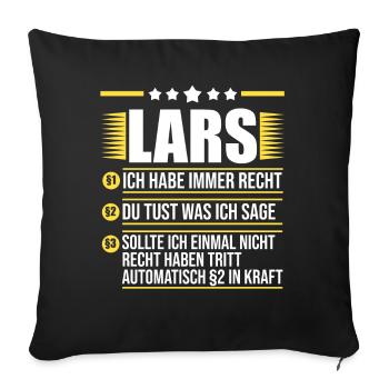 Lars - Sofa pillowcase 17,3'' x 17,3'' (45 x 45 cm) - black - Front