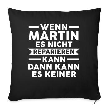 Martin - Sofa pillowcase 17,3'' x 17,3'' (45 x 45 cm) - black - Front
