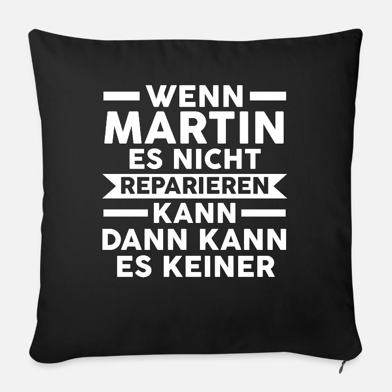 Martin - Sofakissenbezug 45 x 45 cm - Schwarz