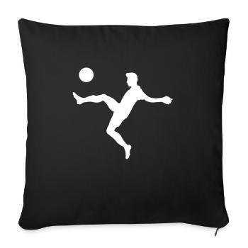 Footballeur - Housse de coussin décorative 45 x 45 cm - noir - Devant