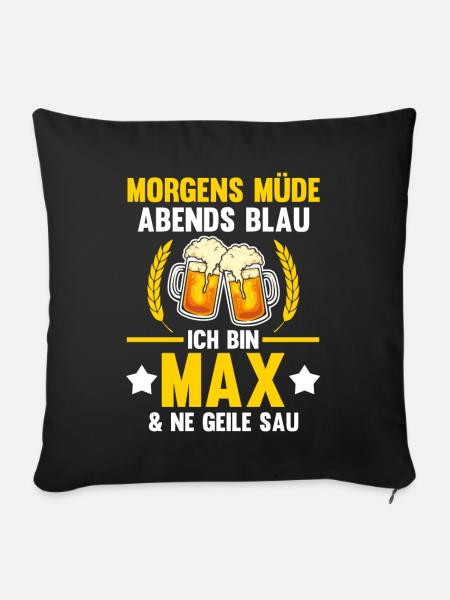 Max - Sofakissenbezug 45 x 45 cm - Schwarz