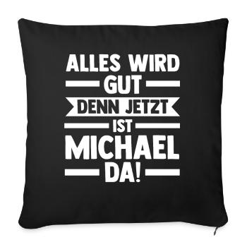 Michael - Sofakissenbezug 45 x 45 cm - Schwarz - Vorne
