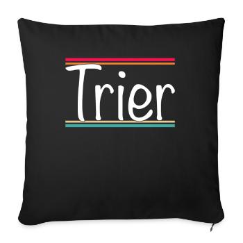 Trier - Sofa pillowcase 17,3'' x 17,3'' (45 x 45 cm) - black - Front