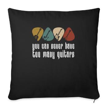 You Can Never Have Too Many Guitars Bass - Sofa pillowcase 17,3'' x 17,3'' (45 x 45 cm) - black - Front