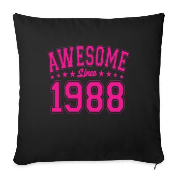 Awesome Since 1988 Birthday 1988 Vintage 1988 - Sofa pillowcase 17,3'' x 17,3'' (45 x 45 cm) - black - Front