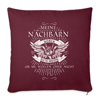 Metal Musik - Sofakissenbezug 45 x 45 cm - Burgunderrot - Vorne