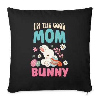I'm the cool Easter mom mom Easter - Sofa pillowcase 17,3'' x 17,3'' (45 x 45 cm) - black - Front
