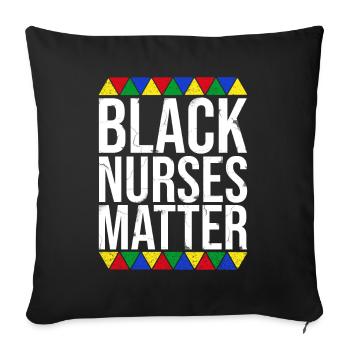 Schwarze Krankenschwestern Matter Black - Sofakissenbezug 45 x 45 cm - Schwarz - Vorne