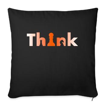 Chess Chess Player Tournament for Clever Minds - Sofa pillowcase 17,3'' x 17,3'' (45 x 45 cm) - black - Front