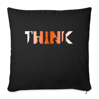 Chess Chess Player Tournament for Clever Minds - Sofa pillowcase 17,3'' x 17,3'' (45 x 45 cm) - black - Front