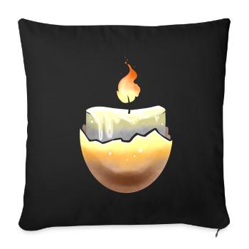 Candle Burning In An Egg Shell For Easter - Sofakissenbezug 45 x 45 cm - Schwarz - Vorne