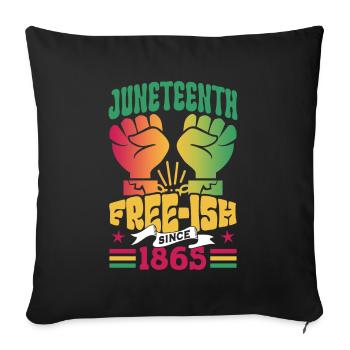 Juneteenth Free Ish depuis 1865 Afrika Black - Housse de coussin décorative 45 x 45 cm - noir - Devant