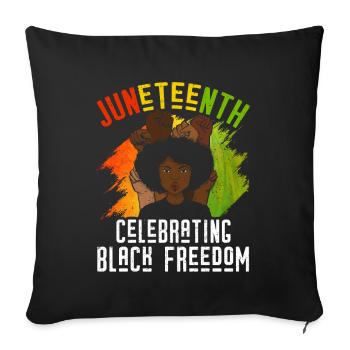 Juneteenth Feier Der Schwarzen Freiheit 1865 Black - Sofakissenbezug 45 x 45 cm - Schwarz - Vorne
