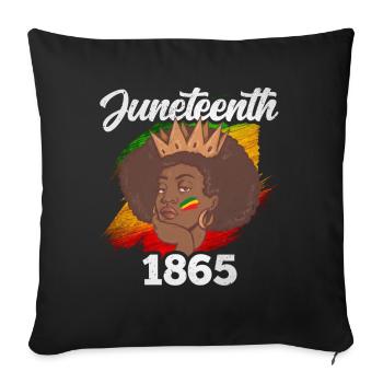 Juneteenth 1865 Black Africa African American - Sofa pillowcase 17,3'' x 17,3'' (45 x 45 cm) - black - Front