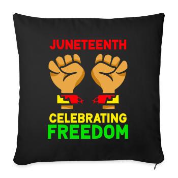 Juneteenth Feier Der Freiheit Black 1865 Afrika - Sofakissenbezug 45 x 45 cm - Schwarz - Vorne