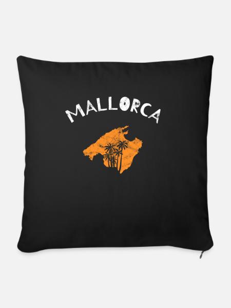 Mallorca - Sofakissenbezug 45 x 45 cm - Schwarz