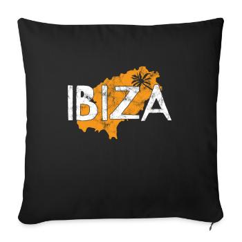 Ibiza - Sofakissenbezug 45 x 45 cm - Schwarz - Vorne