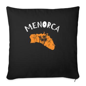 Minorque - Housse de coussin décorative 45 x 45 cm - noir - Devant