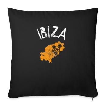 Ibiza - Sofakissenbezug 45 x 45 cm - Schwarz - Vorne