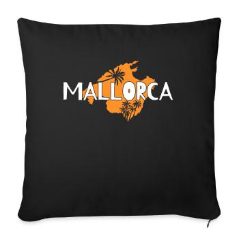 Mallorca - Sofakissenbezug 45 x 45 cm - Schwarz - Vorne