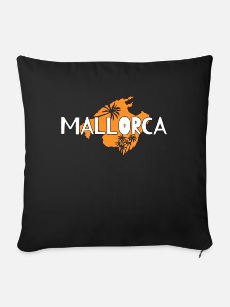 Mallorca - Sofakissenbezug 45 x 45 cm - Schwarz