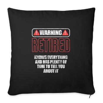 Retirement - Sofa pillowcase 17,3'' x 17,3'' (45 x 45 cm) - black - Front