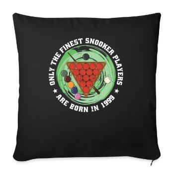 Joueur de snooker Snooker né en 1999 anniversaire - Housse de coussin décorative 45 x 45 cm - noir - Devant