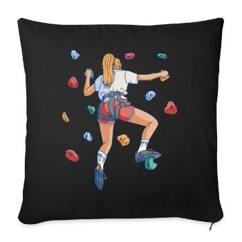 Escalade libre Alpinistes & escalade de bloc Escalade libre - Housse de coussin décorative 45 x 45 cm - noir - Devant