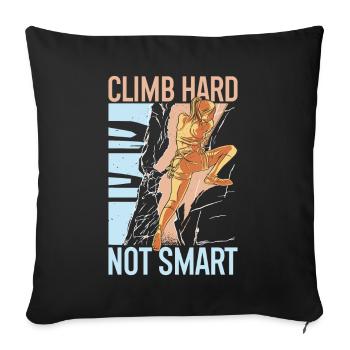 Free Climbing Bergsteiger & Bouldern Freeclimbing - Sofakissenbezug 45 x 45 cm - Schwarz - Vorne