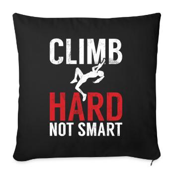 Free Climbing Bergsteiger & Bouldern Freeclimbing - Sofakissenbezug 45 x 45 cm - Schwarz - Vorne