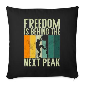 Free Climbing Mountaineers & Bouldering Free Climbing - Sofa pillowcase 17,3'' x 17,3'' (45 x 45 cm) - black - Front