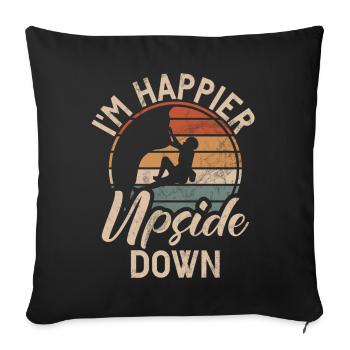 Free Climbing Mountaineers & Bouldering Free Climbing - Sofa pillowcase 17,3'' x 17,3'' (45 x 45 cm) - black - Front