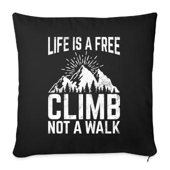 Escalade libre Alpinistes & escalade de bloc Escalade libre - Housse de coussin décorative 45 x 45 cm - noir - Devant