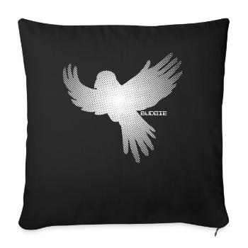 Budgerigar disant perruches - Housse de coussin décorative 45 x 45 cm - noir - Devant