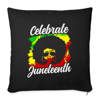 Celebrates the Juneteenth Black 1865 African American - Sofa pillowcase 17,3'' x 17,3'' (45 x 45 cm) - black - Front