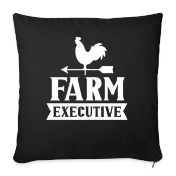 Chef Fermier Fermier Agriculteur Agriculteur - Housse de coussin décorative 45 x 45 cm - noir - Devant