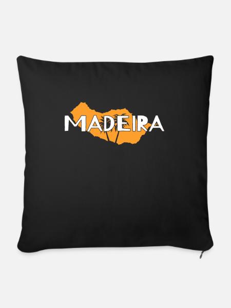 Madeira - Sofakissenbezug 45 x 45 cm - Schwarz
