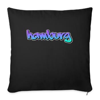 Hamburg - Sofa pillowcase 17,3'' x 17,3'' (45 x 45 cm) - black - Front