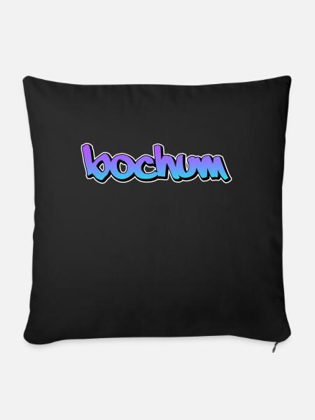 Bochum - Sofakissenbezug 45 x 45 cm - Schwarz
