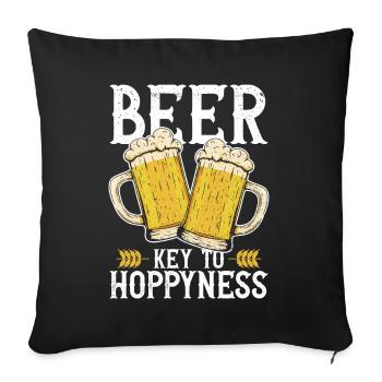 Bier Tag Tag des Bieres Bierliebhaber Biertrinker - Sofakissenbezug 45 x 45 cm - Schwarz - Vorne
