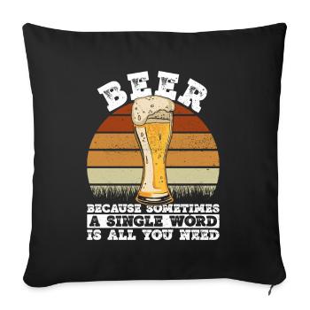 Bier Tag Tag des Bieres Bierliebhaber Biertrinker - Sofakissenbezug 45 x 45 cm - Schwarz - Vorne