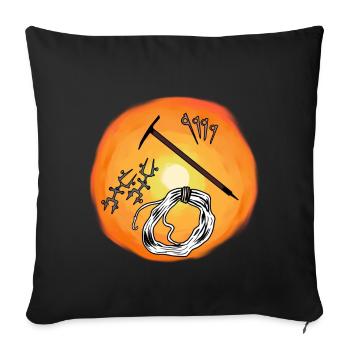 Sunshine Mountain Sports Escalade Carabiners Descente en rappel - Housse de coussin décorative 45 x 45 cm - noir - Devant