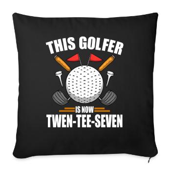 Geburtstag Golfshirts für Männer 27th Year Old Golfen - Sofakissenbezug 45 x 45 cm - Schwarz - Vorne