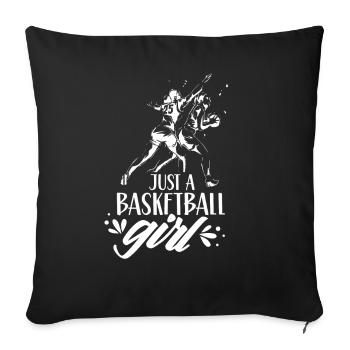 Only one basketball girls team basketball player - Sofa pillowcase 17,3'' x 17,3'' (45 x 45 cm) - black - Front