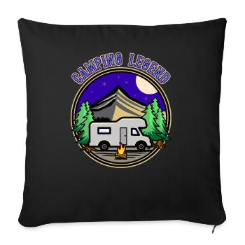 Camping Legend Legend Alcove Motorhome Driver - Sofa pillowcase 17,3'' x 17,3'' (45 x 45 cm) - black - Front