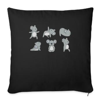 Yoga Koala - Housse de coussin décorative 45 x 45 cm - noir - Devant