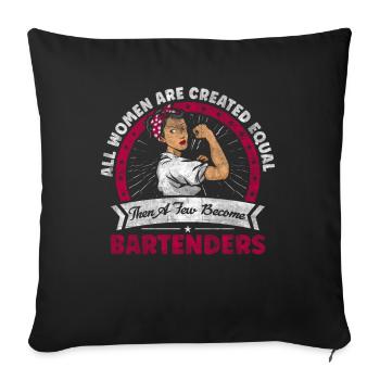 Just A Few Become Bartenders Lustiges Barkeeper - Sofakissenbezug 45 x 45 cm - Schwarz - Vorne