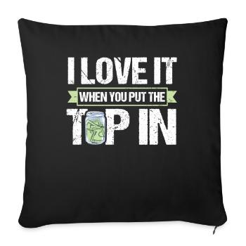 I Love It When You Put The Tip In Lustig Barkeeper - Sofakissenbezug 45 x 45 cm - Schwarz - Vorne